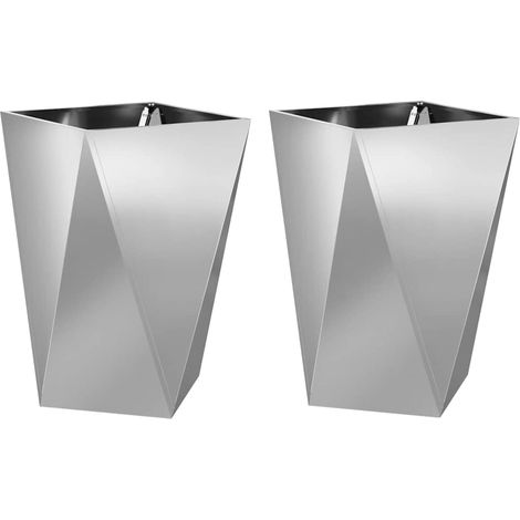 Maison Exclusive - Pflanzkübel 2 pcs Silber 50 x 50 x 75 cm Verzi