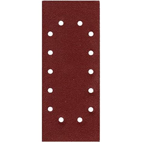 50 Papier abrasif, 115 x 280 mm, 14 trous, Grain 180, Pour ponceuse vibrante