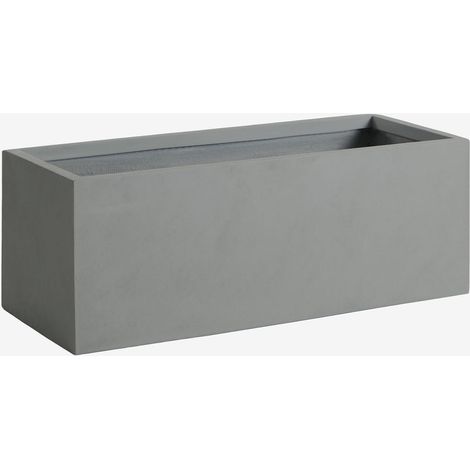 SKLUM Rechteckiger Außenblumentopf aus Zement Sergio 100 x 35 x 30 cm (1/5)