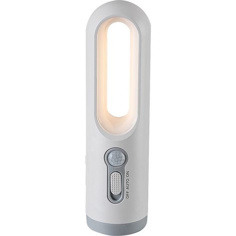 Lampe bureau cylindre blanche PIR à accu LED Rabalux (1/5)