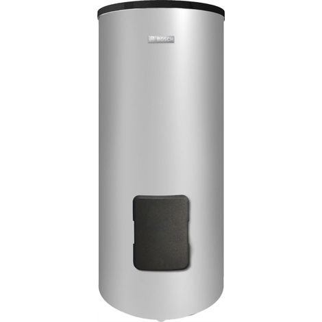 Bosch – Ballon d'eau chaude solaire 290 litres – Deux échangeurs de chaleur – Manteau en polystyrène argenté – 7735501558