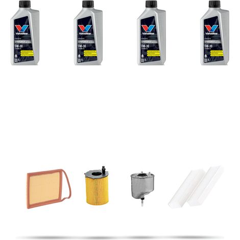 Kit tagliando 4 FILTRI e 4L OLIO compatibile con Peugeot 3008 1.6 HDI Fap 82kw dal 2010 (1/5)