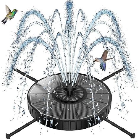 Une fontaine en forme de montagne avec trois réglages de hauteur de jet d'eau, 3,5 watts, et équipée de quatre bras de mélange réglables et de sept buses. (1/5)
