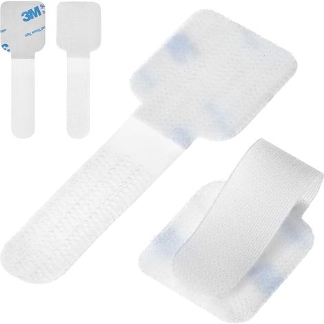 Lot de 50 sangles auto-adhésives 90  30 mm pour rangement des câbles, crochet et boucle, organisateur de fils pour TV, PC, bureau (1/5)