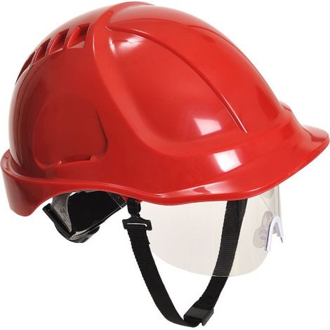 Casco visera Endurance Plus Visor, industrial eléctrica PW54  Rojo (1/2)