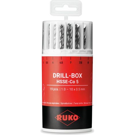 RUKO Spiralbohrer HSS-Co 5, 19-tlg. - Gut sortiert und schnell zur Hand – 635225 (1/2)