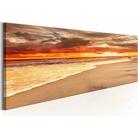 Tableau plage magnifique coucher de soleil - 135 x 45 cm (1/4)