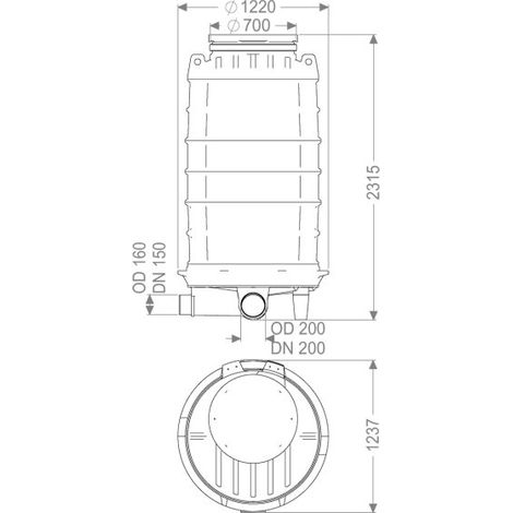 KESSEL 882050 Chambre de visite standard GT LW1000
