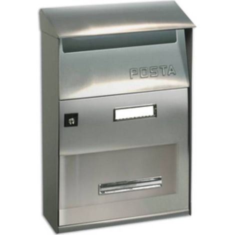 CASSETTA POSTALE ALUBOX FT INOX LISCIO 22X11X32,5CM