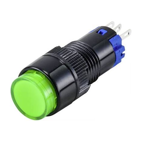 TRU COMPONENTS TC-9428040 LAS2Y-11/G Bouton-poussoir 250 V 3 A 1 x Off/(On) à rappel vert IP40 1 pc(s) Y347972 (1/3)