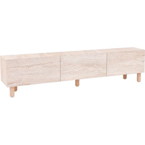 TV-Möbel aus Holz "Alvin" - 180 x 31 x 42 cm - Beige