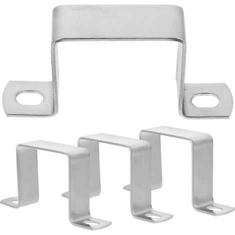 Colliers de serrage en acier inoxydable, lot de 4, pour tubes carrés de 2 x 2 pouces, support de tuyauterie robuste (1/2)