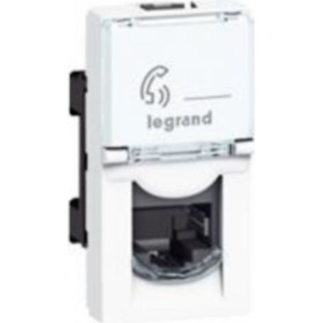Prise RJ45 catégorie6 FTP Mosaic 1 module - blanc - LEGRAND