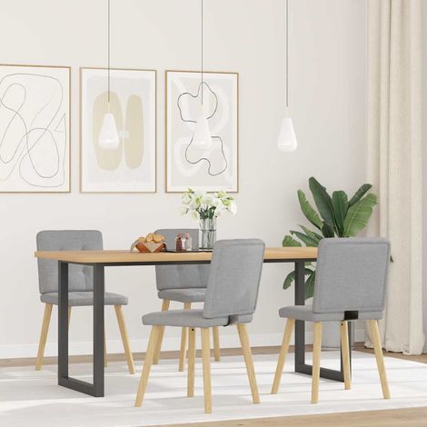 Maison Exclusive - Sedie da Pranzo 4 pz Grigio Nuvola in Tessuto