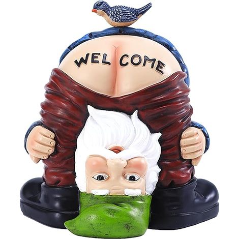 Statue Nain de Jardin en Résine - Décoration GNOME pour Pelouse, Intérieur ou Extérieur