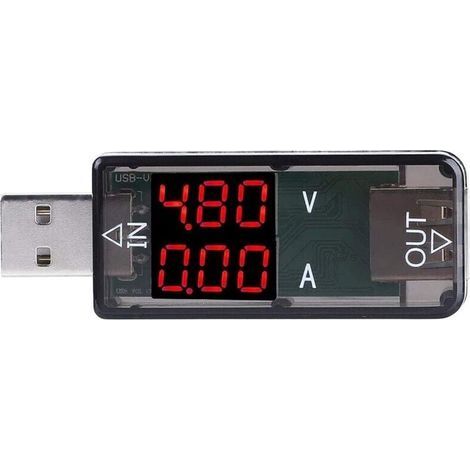 USB-Tester-Multimeter, 3,2–10 V, 0–3 A, digitales USB-Strom- und Spannungsmessgerät, Voltmeter, Amperemeter, 0,01 mV Genauigkeit, Multimeter mit Ladegerät