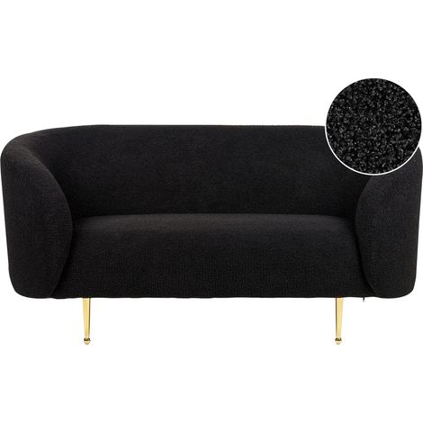 Sofa 2-Sitzer LOEN Bouclé Schwarz (1/5)