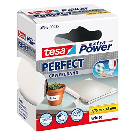 Nastro telato - mm.38x2,7mt. colore bianco (1/4)