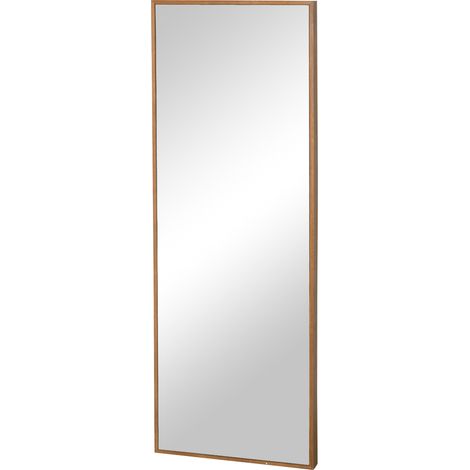 Hoher Wandspiegel aus Kiefernholz, massiver Kiefernrahmen, 45 x 125 x 4,8 cm, ideal für die Inneneinrichtung