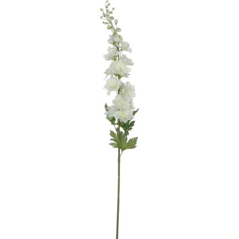 Mica künstliche Delphimium weiß 78 cm Kunstblume Seidenblume Einzelblume