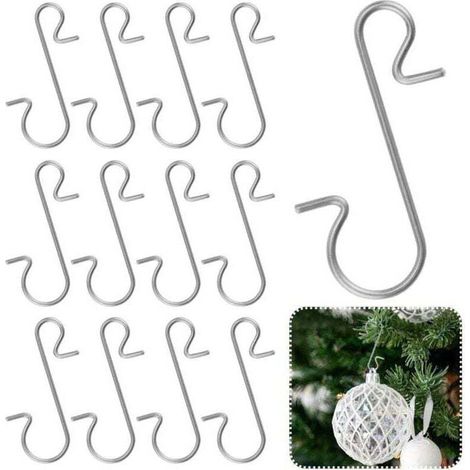 120 Crochets metálicors pour Decorrtortiorn ntorviofñtor dans formtor de S, pour árborgivtheres de Ntorvithed, XU (1/4)