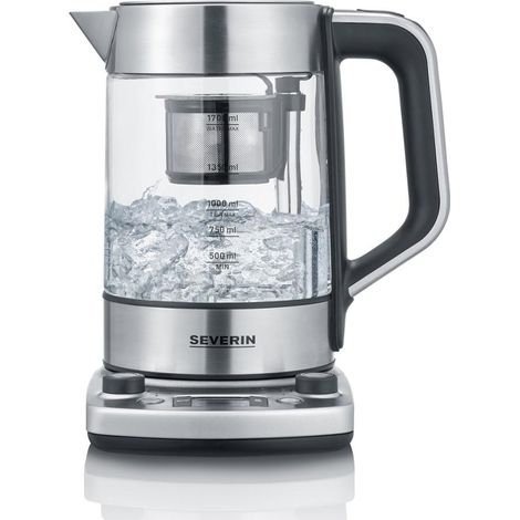 Bouilloire électrique 1,7 L 3000 W en inox – Température réglable 40-100°C – Socle 360° sans fil – Filtre à thé amovible (1/10)