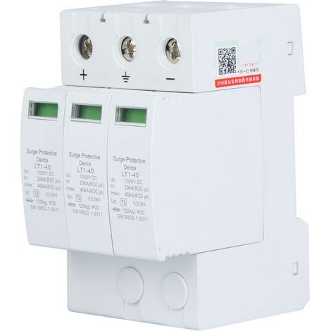 Parafoudre 40KA pour Maison - Dispositif de Protection contre les Surtensions 3P (1/5)