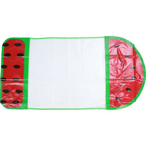Hamac gonflable pliable pour piscine, en forme de pastèque épaisse. (1/5)