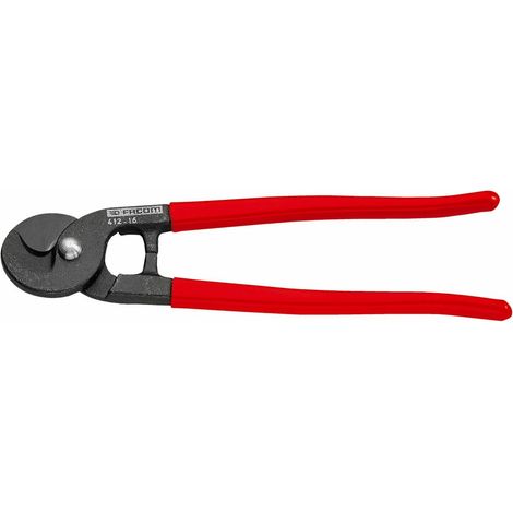 Facom – Coupe-câble manuel 290mm – Cuivre-Aluminium – Diamètre 16mm – Tête renforcée pour coupe précise – Ressort de rappel intégré