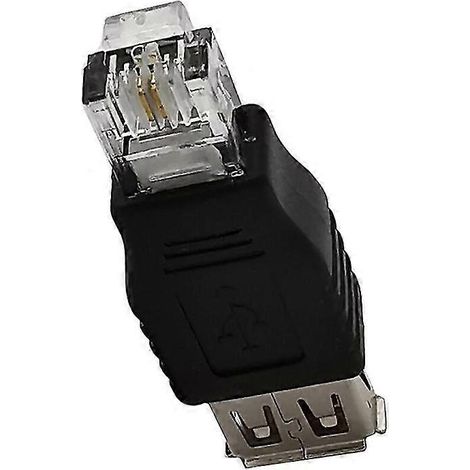 Adaptateur mini convertisseur JUNSUNMAY USB-A femelle vers RJ11 6P2C (NON Compatible avec les ports RJ9 des combinés téléphoniques) (1/5)