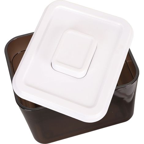 Boîte de conservation alimentaire étanche et hermétique avec couvercle à pression pour céréales, riz, farine et sauces, 1000 ml, marron foncé (1/5)
