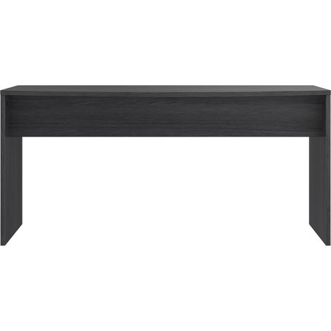 Bureau en mélamine coloris gris - Longueur 160 x profondeur 80 x Hauteur 75 cm -PEGANE- (1/4)