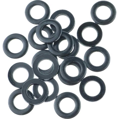 Lot de 20 Rondelles plates M6, Acier au carbone, 6mm x 12mm, pour réparation maison, atelier, industrie (1/5)