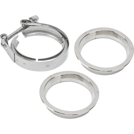 Collier de serrage V Band pour échappement kit bride tubulure 304 acier inoxydable (76mm / 3.0 pouces) (1/5)