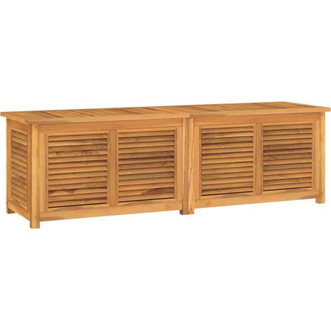 vidaXL Boîte de rangement jardin et sac 175x50x55 cm bois massif teck