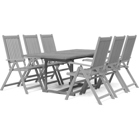 Maison Exclusive - Set da Pranzo per Giardino 7 pz in Legno Massello di Acacia