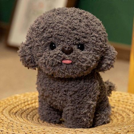 Plüsch-Hundespielzeug Bichon Frisé, weiches, lockiges Stofftier zum Kauen für Welpen, interaktiver Kuschelpartner für kleine Rassen, Geschenk für Hunde (1/5)