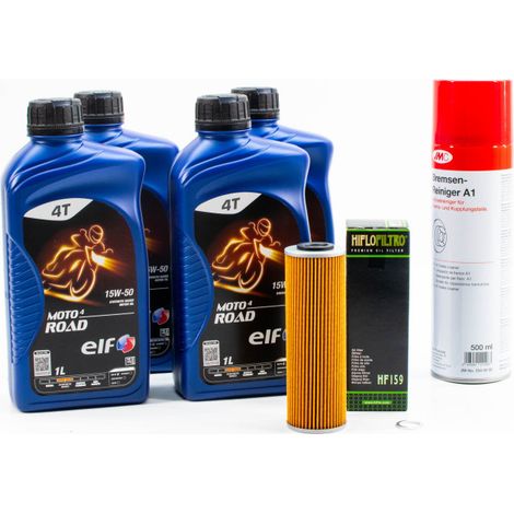 Kit Entretien Vidange pour DUCATI STREETFIGHTER V2 de 2022 à 2024 - ELF MOTO 4 ROAD 15w50 4L
