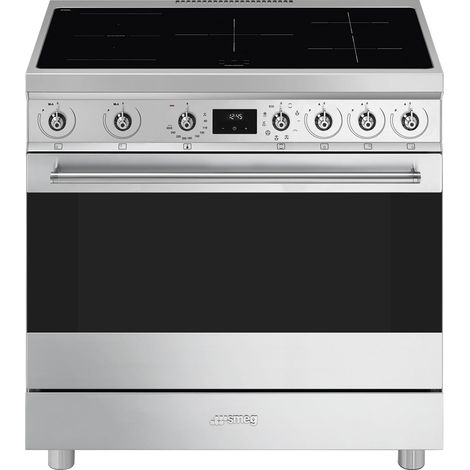 Smeg Symphony Classica Cucina C9IMX2 Acciaio Inox. Tipo di prodotto: Cucina, Colore del prodotto: Acciaio inox, Tipo di controllo: Pulsanti. Tipo di piano cottura: Piano cottura a induzione, Numero... (1/5)