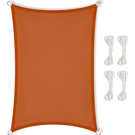 Voile d'ombrage imperméable de qualité supérieure rouge 4x6 (1/5)