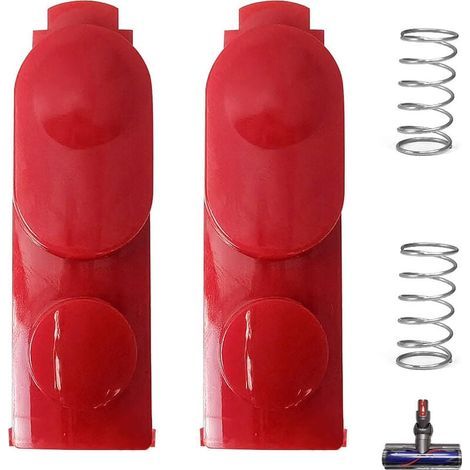 Lote de 2 piezas de repuesto para aspiradoras Dyson V7 V8 V10 V11 V15 - Botones de bloqueo con clip y resorte de accionamiento eléctrico - OUYLAF (1/4)