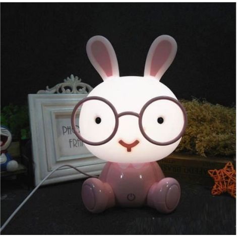 Lampe De Table - Led - Protection Des Yeux - Veilleuse Tactile - Lapin - Pour Chambre - 1 Pièce (1/4)