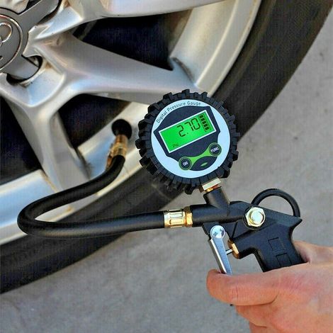 PISTOLA GONFIAGGIO CON MANOMETRO DIGITALE PER PNEUMATICI COMPRESSORE A830044 (1/4)