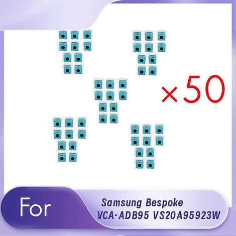 Lot de 50 sacs à poussière pour aspirateur Samsung Bespoke VCA-ADB95 VS20A95923W Jet Clean (accessoires inclus) - Sacs à poussière non tissés (1/5)