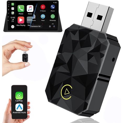 Adaptateur CarPlay sans fil compatible avec iPhone. Clé CarPlay sans fil Plug & Play. Adaptateur CarPlay sans fil compatible avec iPhone iOS 12+ / (1/5)