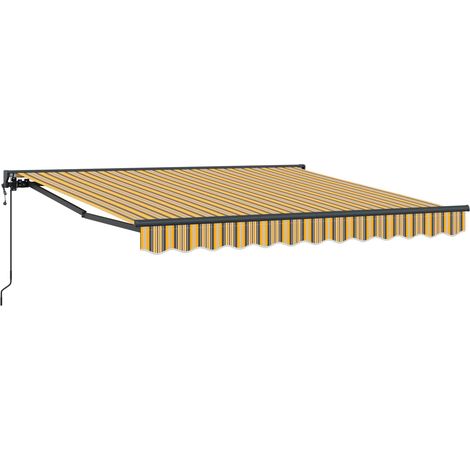 Maison Exclusive - Struttura della tenda Giallo e Grigio 300 x 250 cm