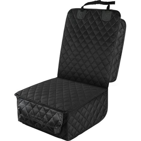 Housse de siège auto pour chien, housse de siège avant avec rabats latéraux, protection de siège auto 100 % imperméable pour animaux de compagnie, anti-griffures, antidérapante et durable pour voiture (1/5)