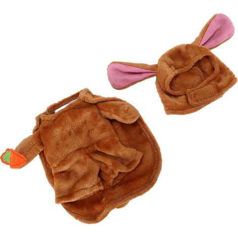 Costume de chien à capuche, mignon et amusant, vêtement chaud d'automne et d'hiver pour petits et moyens chiens (taille M). (1/5)