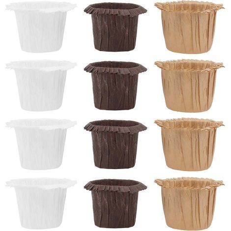 90 Stück hutförmige Muffinförmchen, Cupcake-Papierförmchen, Backhutförmchen (verschiedene Farben)-5x4.5cm (1/4)