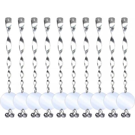 Lntyq Lot de 10 répulsifs pour oiseaux - Répulsif contre les oiseaux - Répulsif contre les oiseaux - En plastique - Sans produits chimiques ni violents (1/5)